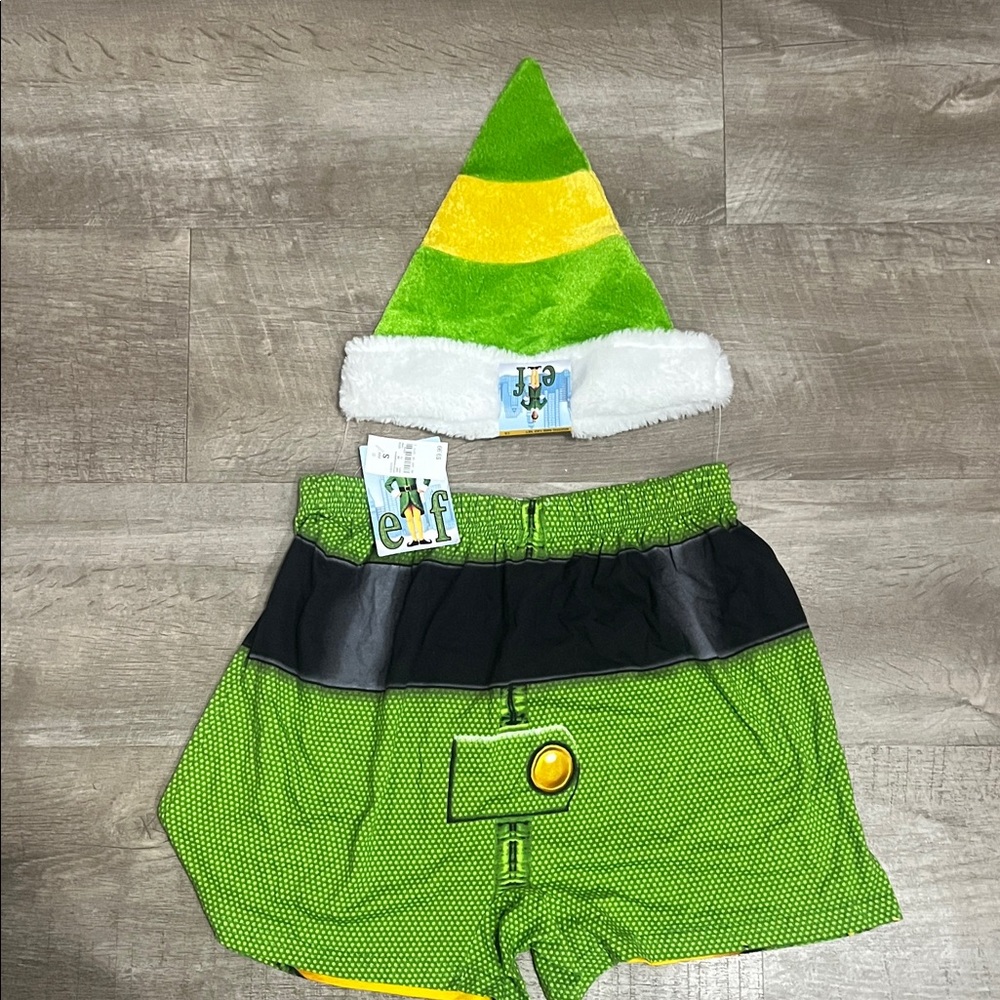 ELF Green and Yellow Hat with White Trim